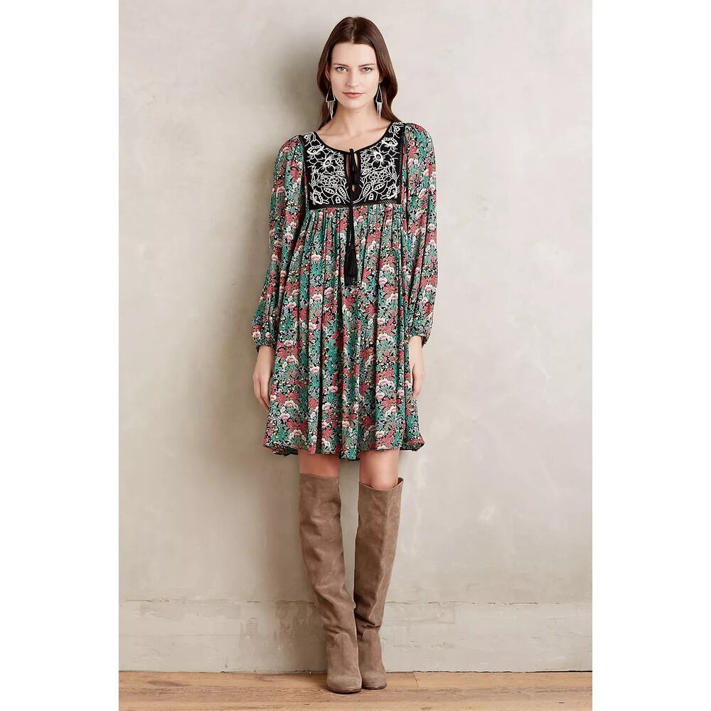 Anthropologie Floreat Ottava Peasant Dress